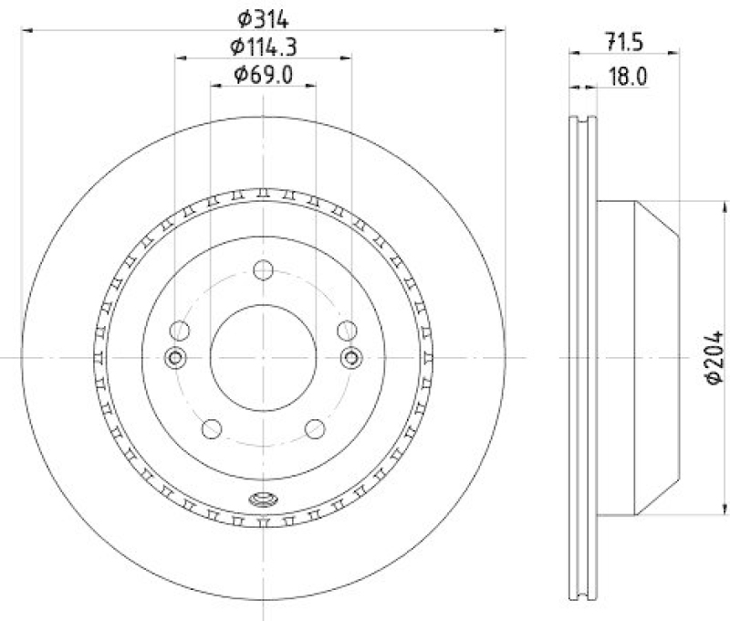 HELLA 8DD 355 131-881 Bremsscheibe