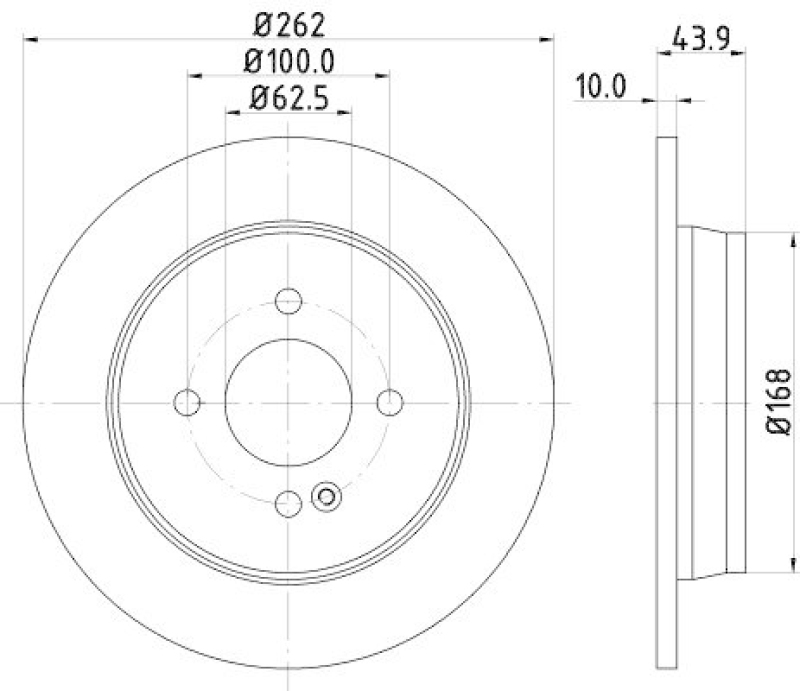 HELLA 8DD 355 118-501 Bremsscheibe f&uuml;r KIA