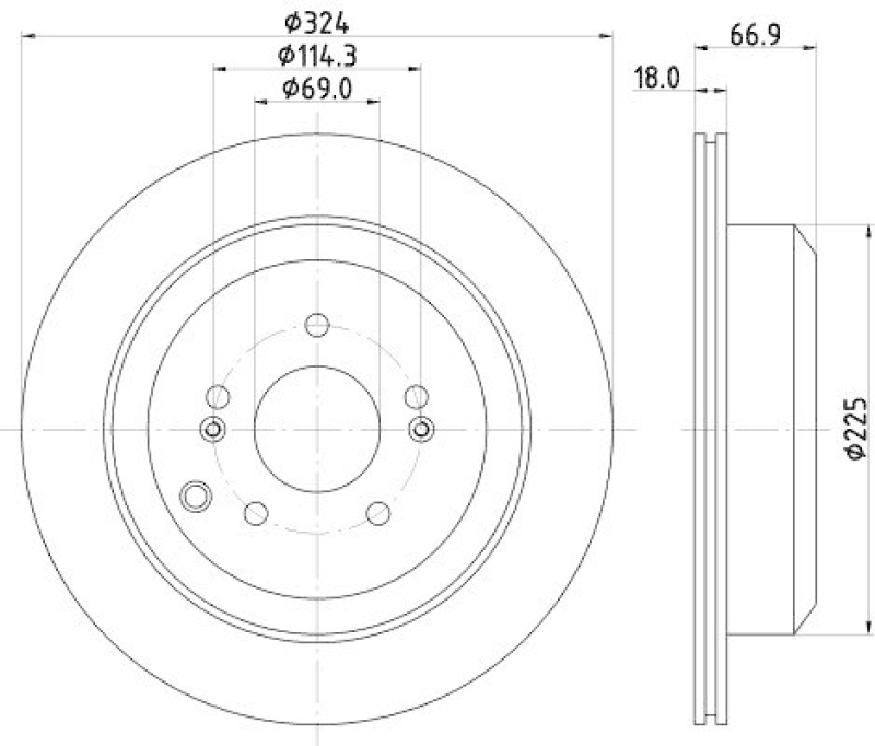 HELLA 8DD 355 118-531 Bremsscheibe f&uuml;r HYUNDAI ix55