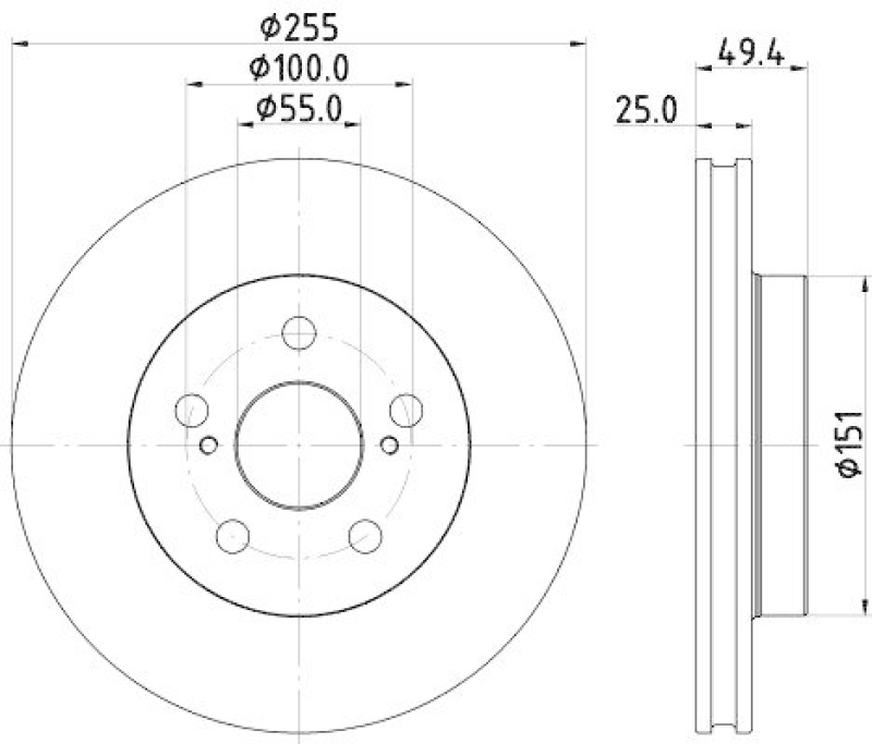 HELLA 8DD 355 131-911 Bremsscheibe