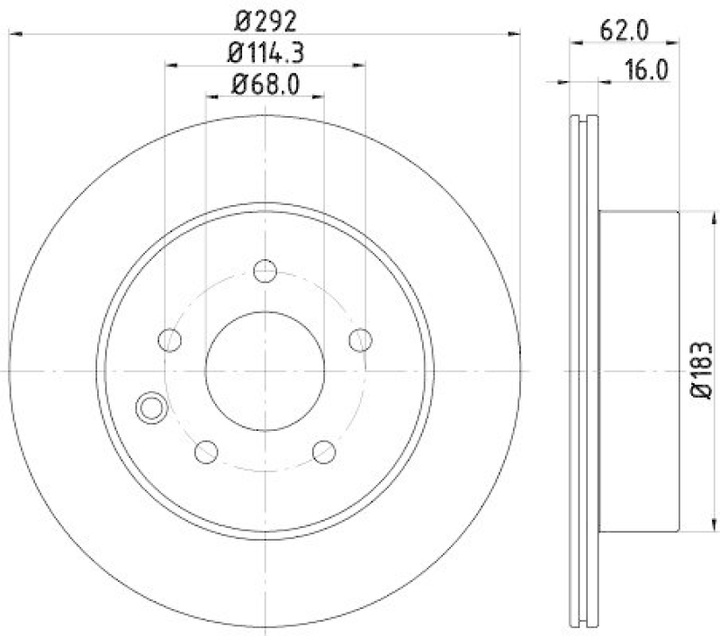 HELLA 8DD 355 118-711 Bremsscheibe für NISSAN/RENAULT