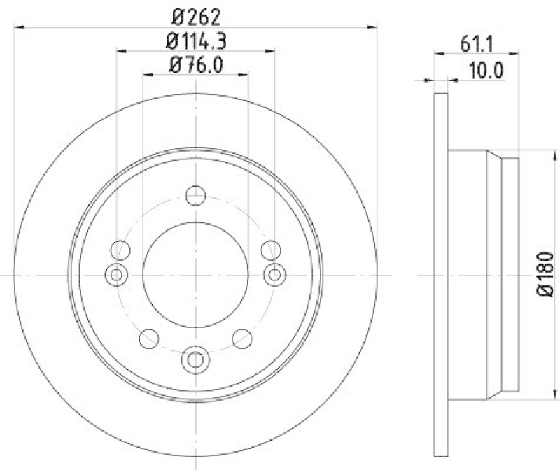 HELLA 8DD 355 118-861 Bremsscheibe f&uuml;r HYUNDAI/KIA