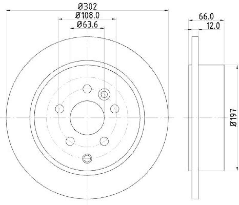 HELLA 8DD 355 118-911 Bremsscheibe f&uuml;r LANDROVER FREELANDER 2