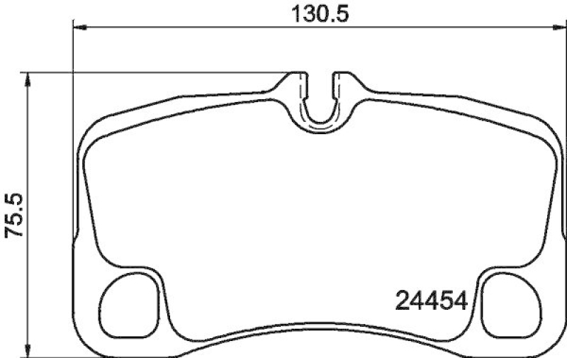 HELLA 8DB 355 016-051 Bremsbelagsatz, Scheibenbremsbelag f&uuml;r PORSCHE