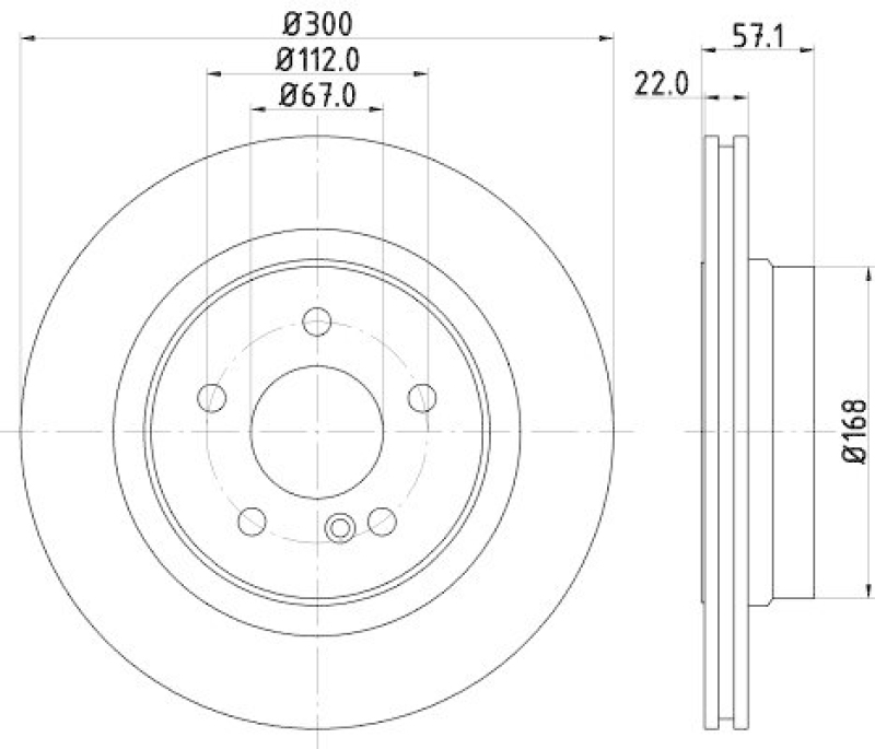HELLA 8DD 355 118-941 Bremsscheibe f&uuml;r MB