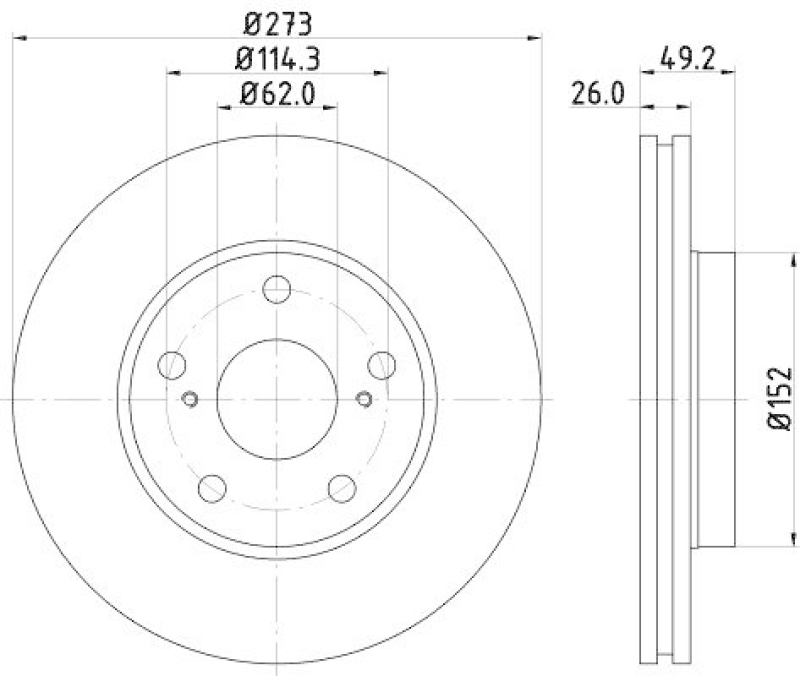 HELLA 8DD 355 118-951 Bremsscheibe f&uuml;r TOYOTA