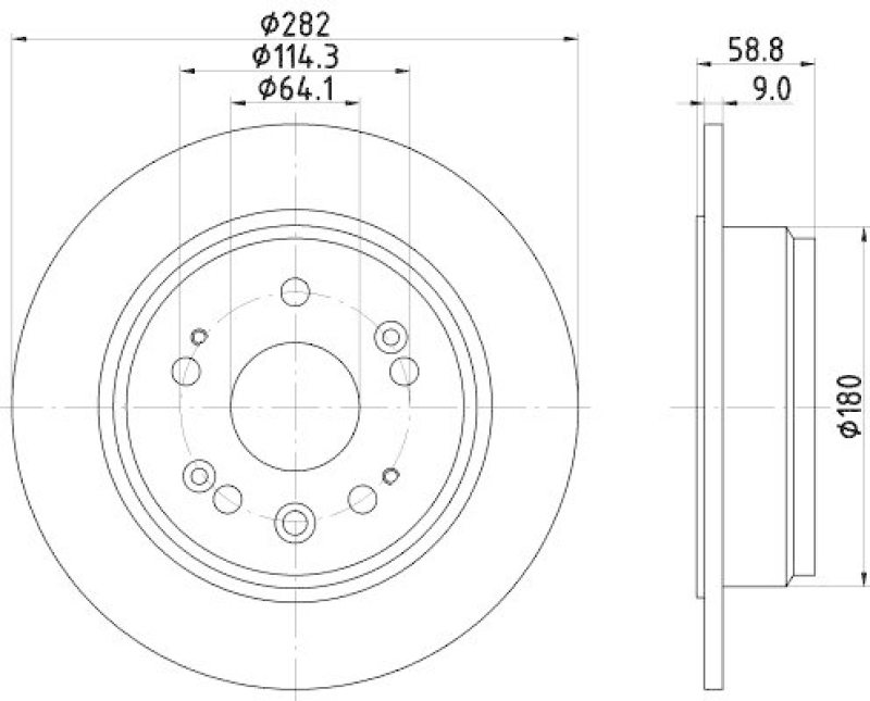 HELLA 8DD 355 119-031 Bremsscheibe f&uuml;r HONDA CR-V II (RD)