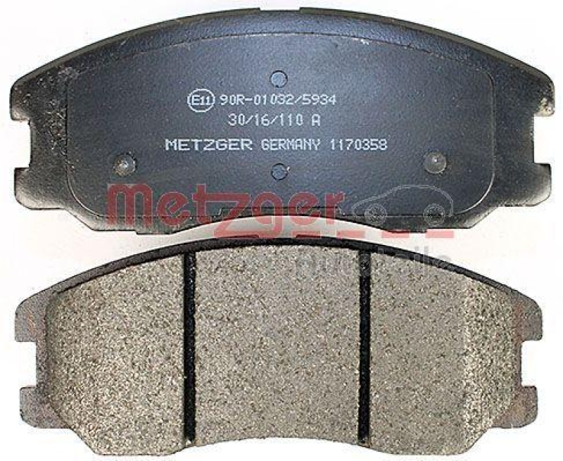 METZGER 1170358 Bremsbelagsatz, Scheibenbremse WVA 24 510