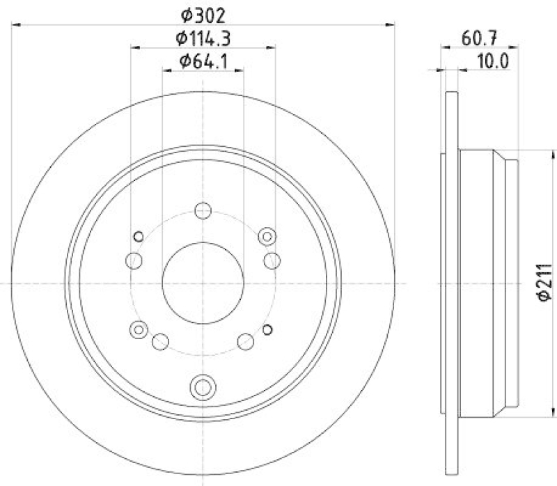 HELLA 8DD 355 119-221 Bremsscheibe f&uuml;r HONDA