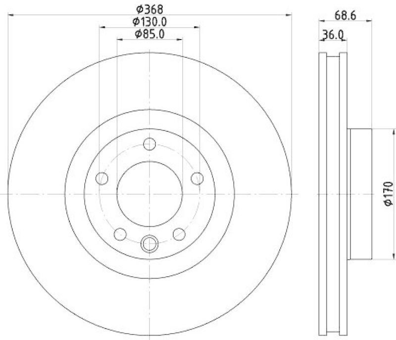 HELLA 8DD 355 119-521 Bremsscheibe f&uuml;r VW