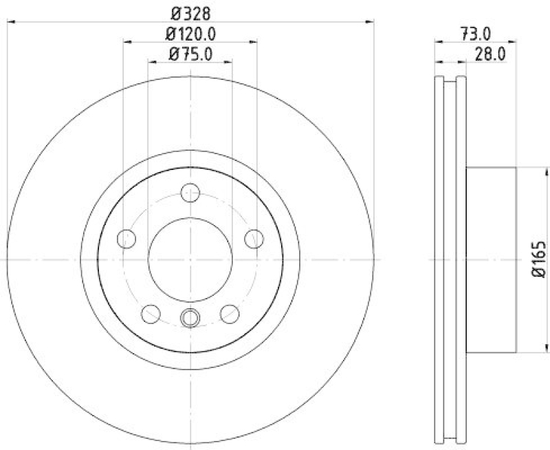 HELLA 8DD 355 119-531 Bremsscheibe f&uuml;r BMW