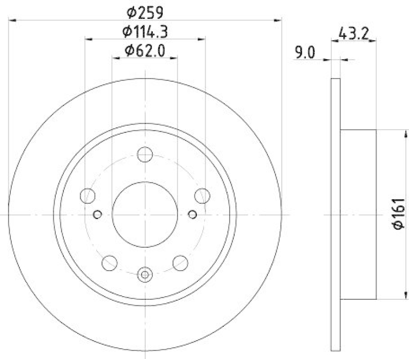 HELLA 8DD 355 120-531 Bremsscheibe f&uuml;r SUZUKI