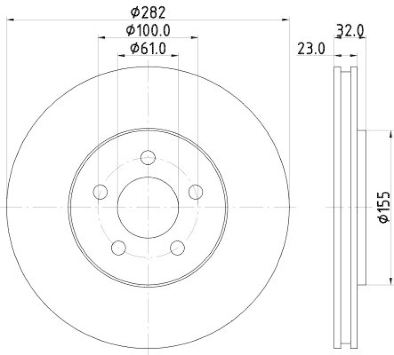 HELLA 8DD 355 120-621 Bremsscheibe