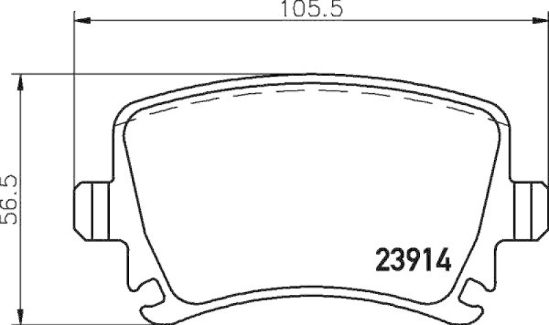 HELLA 8DB 355 011-771 Bremsbelagsatz, Scheibenbremsbelag f&uuml;r AUDI/VW/SKODA