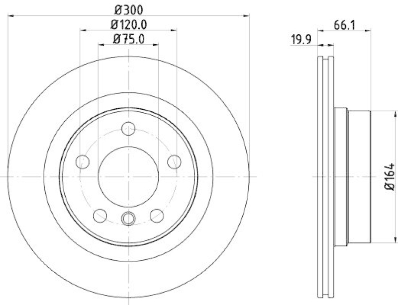 HELLA 8DD 355 120-971 Bremsscheibe f&uuml;r BMW