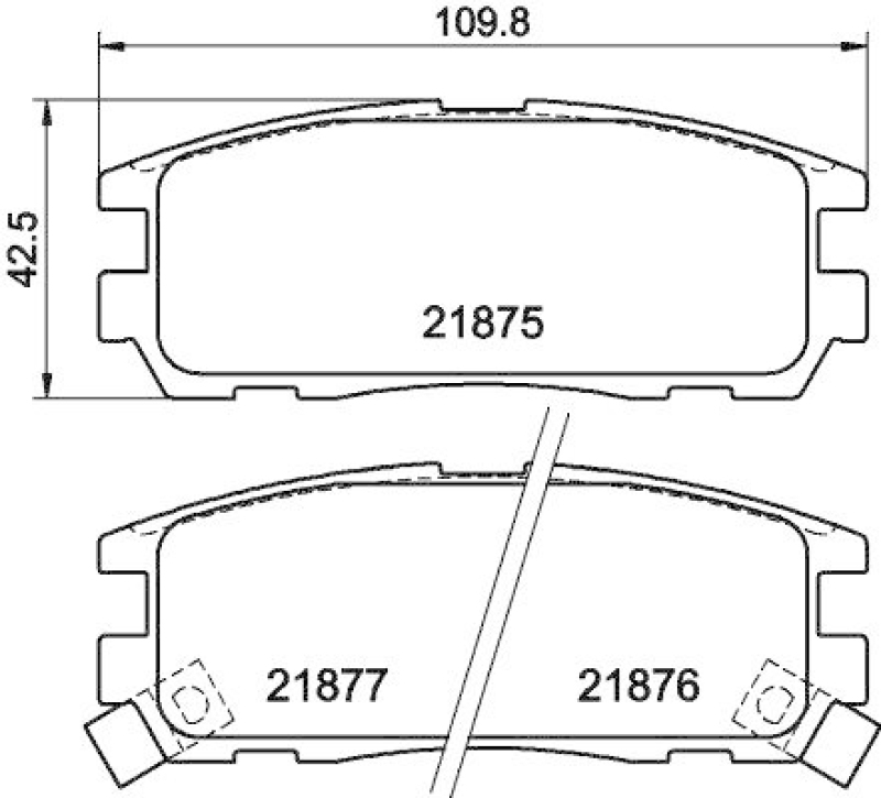 HELLA 8DB 355 016-621 Bremsbelagsatz, Scheibenbremsbelag für OPEL