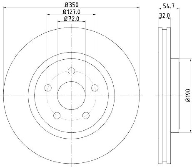 HELLA 8DD 355 122-411 Bremsscheibe f&uuml;r JEEP