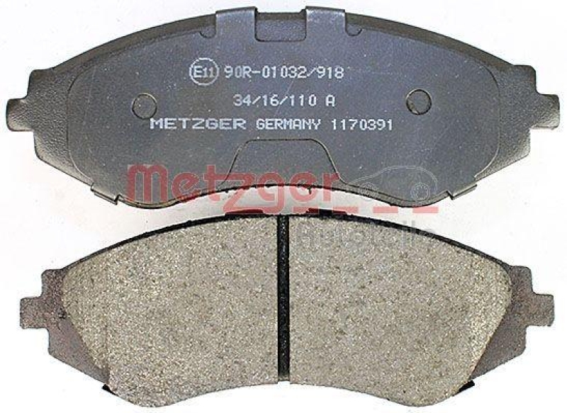 METZGER 1170391 Bremsbelagsatz, Scheibenbremse WVA 23 234