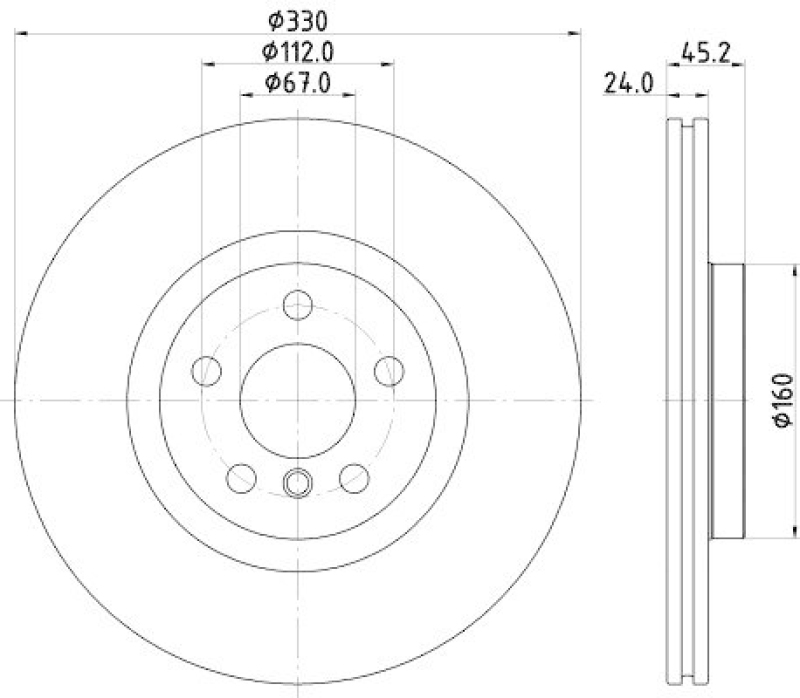 HELLA 8DD 355 122-641 Bremsscheibe für BMW