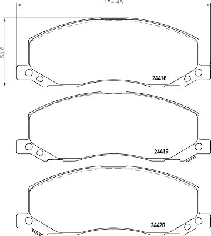 HELLA 8DB 355 013-061 Bremsbelagsatz, Scheibenbremsbelag f&uuml;r OPEL/SAAB/VAUXHALL