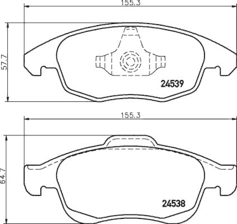 HELLA 8DB 355 013-341 Bremsbelagsatz, Scheibenbremsbelag f&uuml;r P.S.A