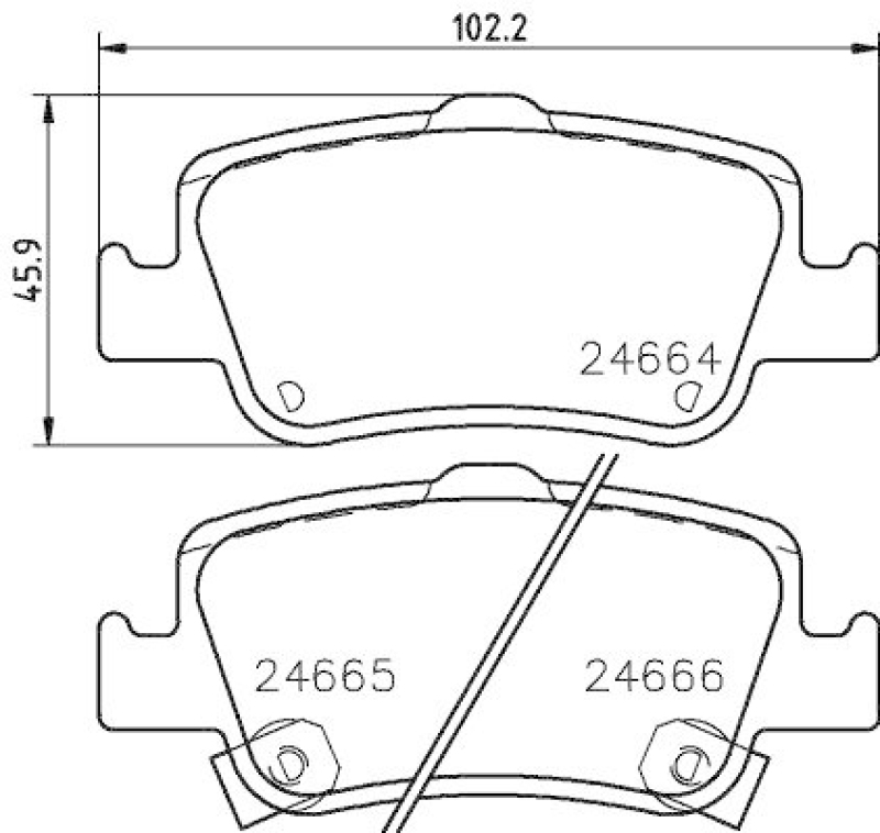 HELLA 8DB 355 013-571 Bremsbelagsatz, Scheibenbremsbelag f&uuml;r TOYOTA