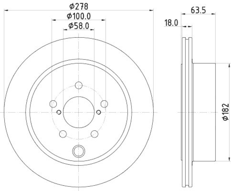 HELLA 8DD 355 123-101 Bremsscheibe f&uuml;r SUBARU FORESTER (SJ)