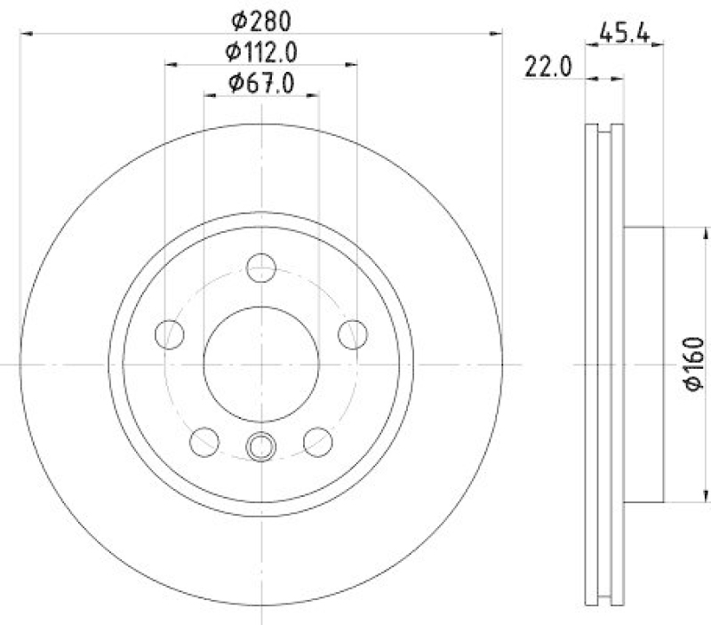 HELLA 8DD 355 123-481 Bremsscheibe
