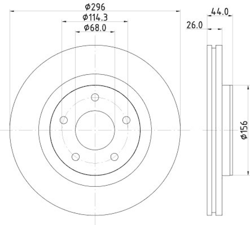 HELLA 8DD 355 125-521 Bremsscheibe f&uuml;r NISSAN