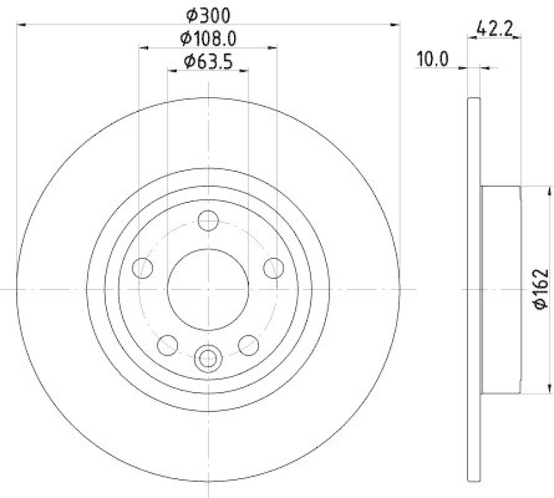 HELLA 8DD 355 126-721 Bremsscheibe f&uuml;r LANDROVER DISCOVERY SPORT