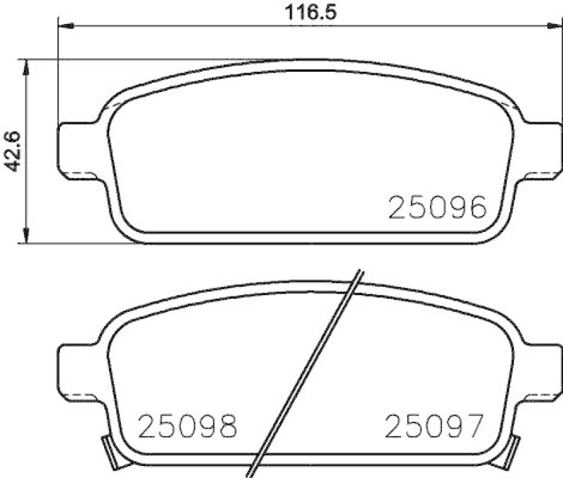 HELLA 8DB 355 015-221 Bremsbelagsatz, Scheibenbremsbelag f&uuml;r OPEL/CHEVROLET