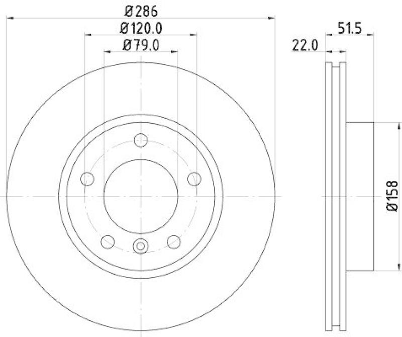 HELLA 8DD 355 127-041 Bremsscheibe für BMW