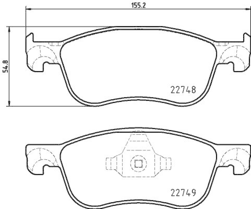 HELLA 8DB 355 037-741 Scheibenbremsbelagsatz