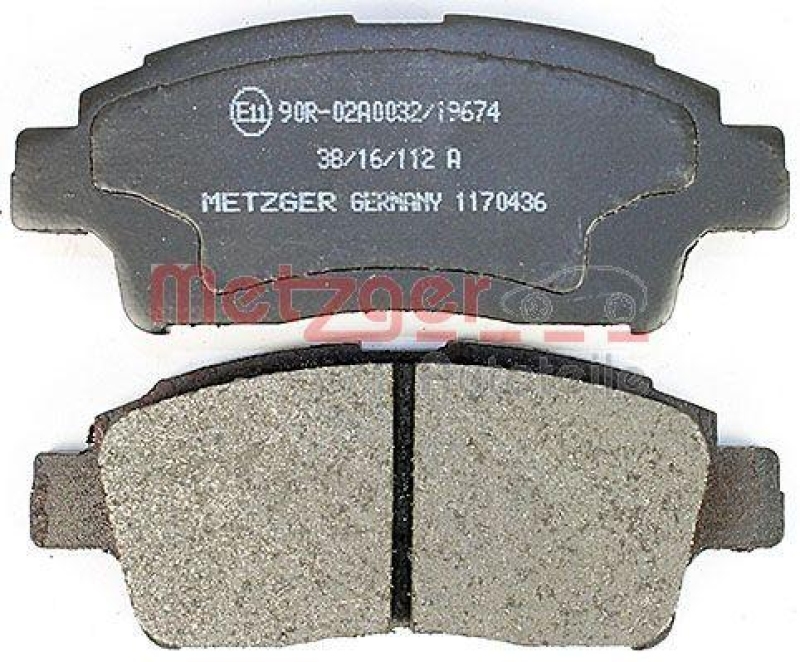 METZGER 1170436 Bremsbelagsatz, Scheibenbremse WVA 23 348