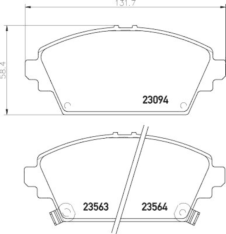 HELLA 8DB 355 017-171 Bremsbelagsatz, Scheibenbremsbelag f&uuml;r NISSAN/HONDA/MG