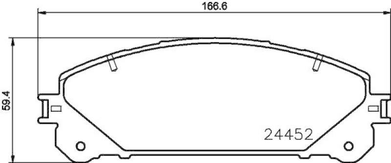 HELLA 8DB 355 015-461 Bremsbelagsatz, Scheibenbremsbelag f&uuml;r LEXUS