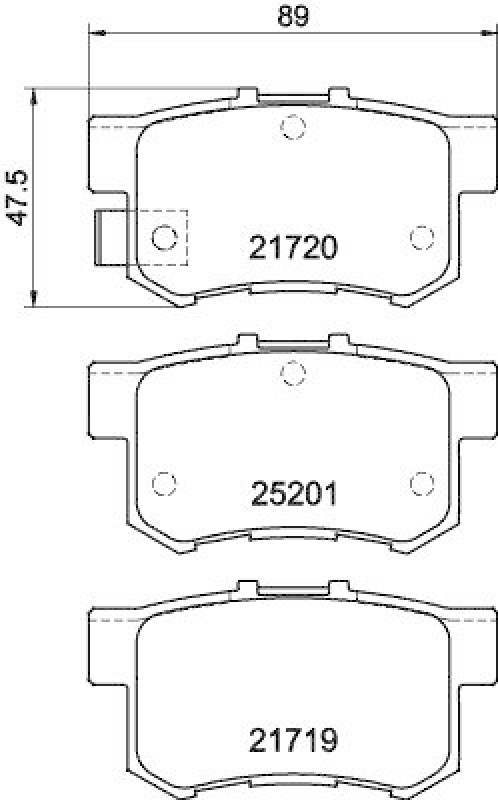 HELLA 8DB 355 015-611 Bremsbelagsatz, Scheibenbremsbelag f&uuml;r SUZUKI/FIAT
