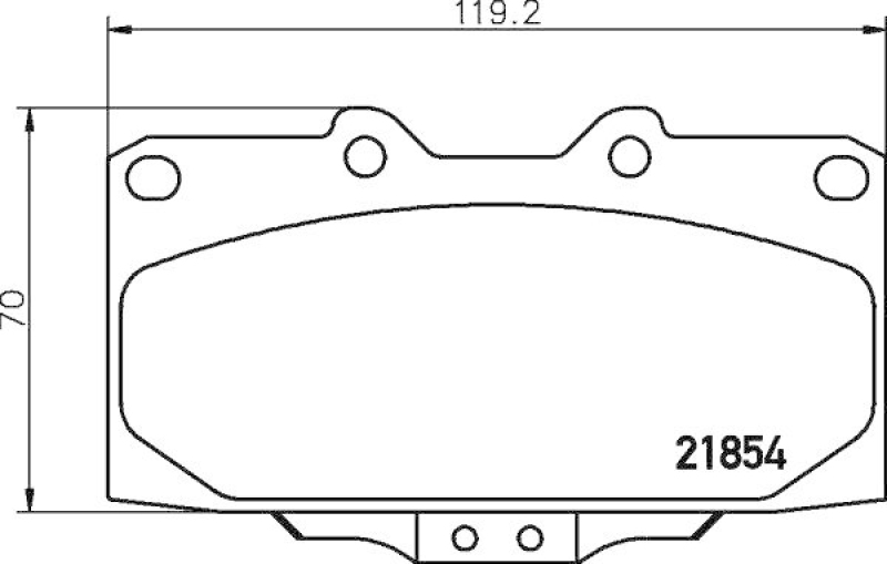 HELLA 8DB 355 017-211 Bremsbelagsatz, Scheibenbremsbelag f&uuml;r NISSAN/SUBARU