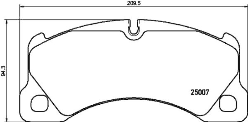 HELLA 8DB 355 015-801 Bremsbelagsatz, Scheibenbremsbelag f&uuml;r PORSCHE/VW