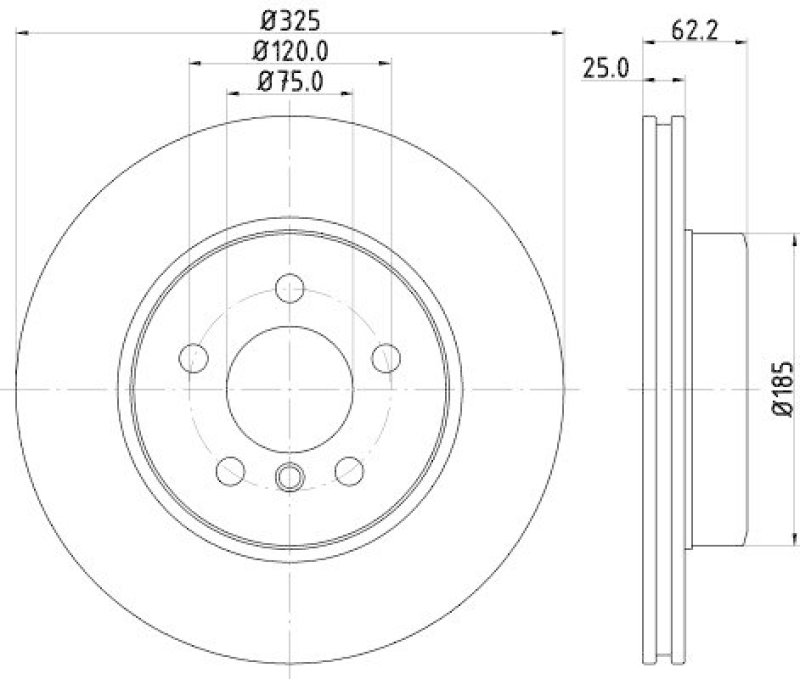 HELLA 8DD 355 128-481 Bremsscheibe für BMW X3 (E83)