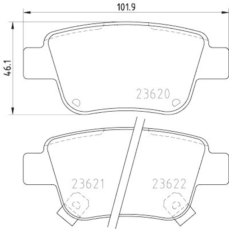 HELLA 8DB 355 017-331 Bremsbelagsatz, Scheibenbremsbelag f&uuml;r TOYOTA