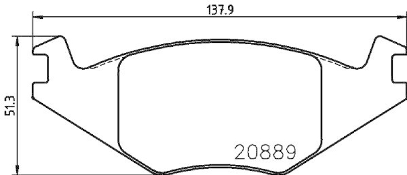 HELLA 8DB 355 017-491 Bremsbelagsatz, Scheibenbremsbelag f&uuml;r VW/SEAT