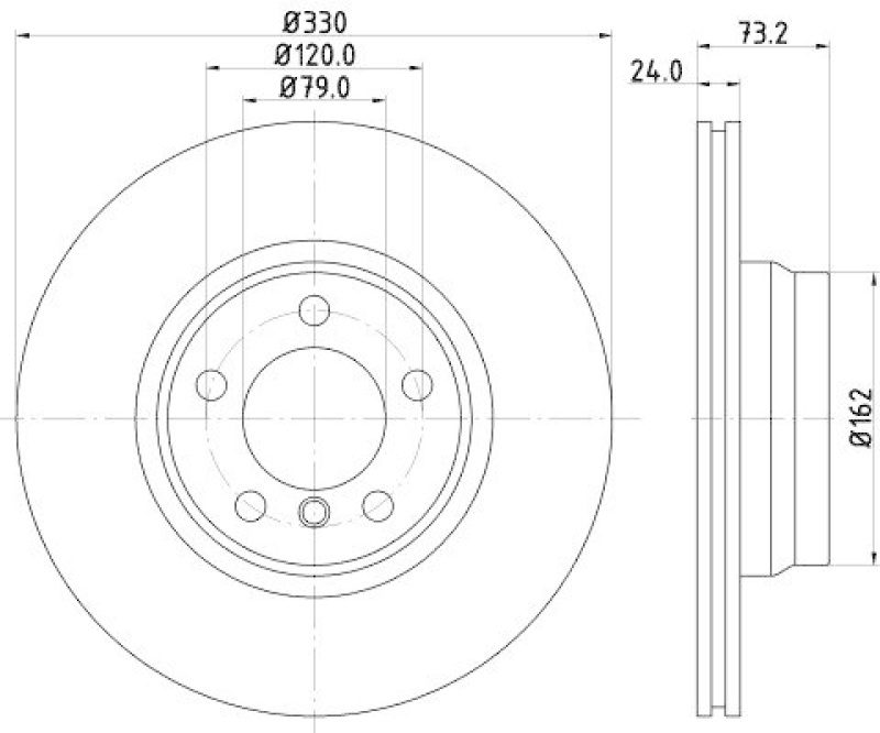 HELLA 8DD 355 129-651 Bremsscheibe f&uuml;r BMW