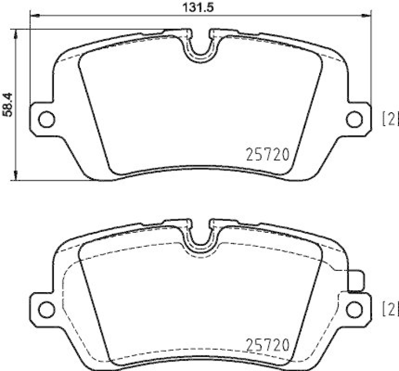 HELLA 8DB 355 020-361 Bremsbelagsatz, Scheibenbremsbelag f&uuml;r LANDROVER