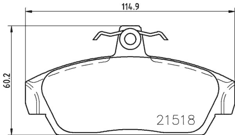 HELLA 8DB 355 018-081 Bremsbelagsatz, Scheibenbremsbelag f&uuml;r MG/ROVER