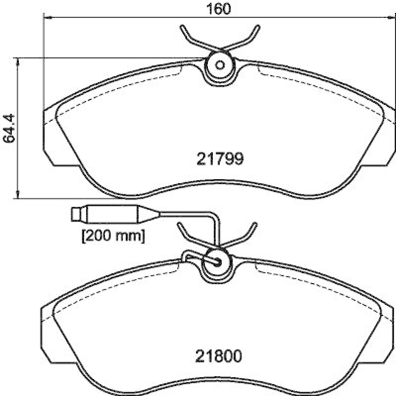 HELLA 8DB 355 018-151 Bremsbelagsatz, Scheibenbremsbelag f&uuml;r FIAT/P.S.A
