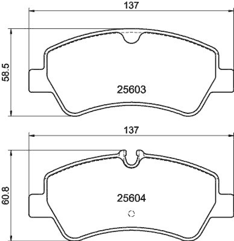 HELLA 8DB 355 020-721 Bremsbelagsatz, Scheibenbremsbelag für FORD/FORD AUSTRALIA