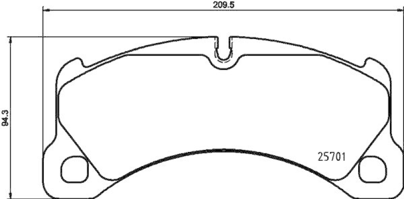 HELLA 8DB 355 021-191 Bremsbelagsatz, Scheibenbremsbelag für PORSCHE MACAN (95B)