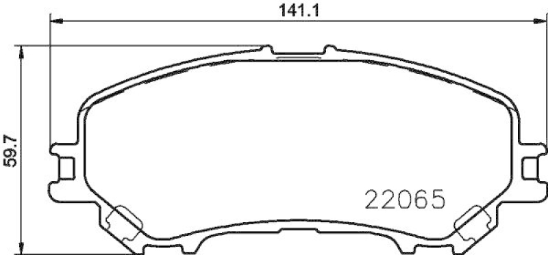 HELLA 8DB 355 021-691 Bremsbelagsatz, Scheibenbremsbelag f&uuml;r NISSAN QASHQAI II