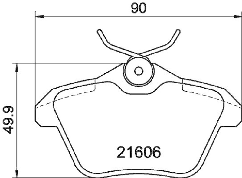 HELLA 8DB 355 018-291 Bremsbelagsatz, Scheibenbremsbelag für ALFA/LANCIA